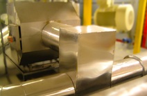 Exhaust gas heat exchanger with an external by-pass system.