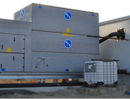 Cooling towers with a covered absorption unit