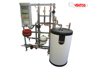 Delivery station with accumulation tank for bakeries