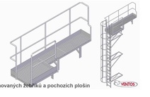 Žebříky a plošina pro TOS Varnsdorf a.s. na horizontální vyvrtávačku WRD 150_1